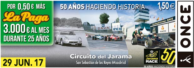 Cupón de la ONCE, 50 Aniversario Circuito del Jarama RACE