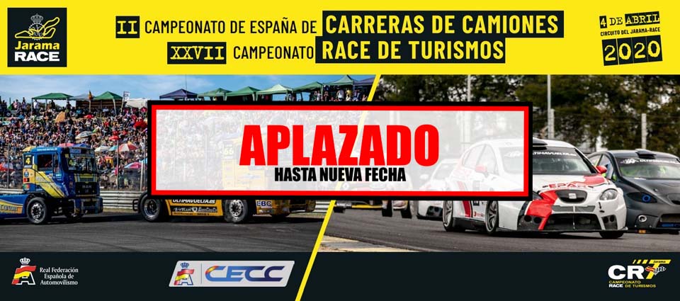 campeonato race de turismos y campeonato de espana de carreras de camiones-aplazado